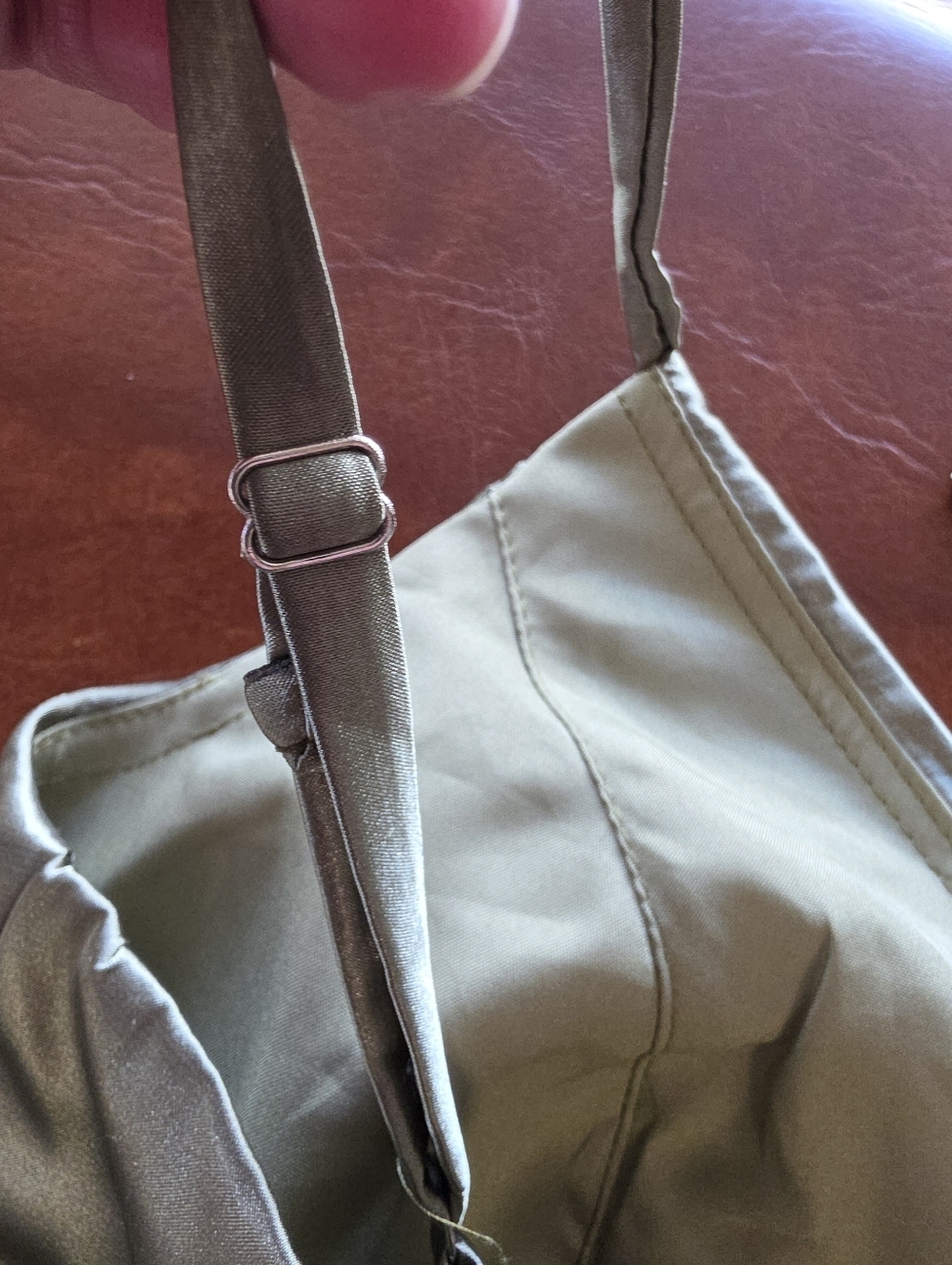 Rose God Olive Green Pleated Maxi Dress - Elegant Spaghetti Strap - Picture 7 of 8